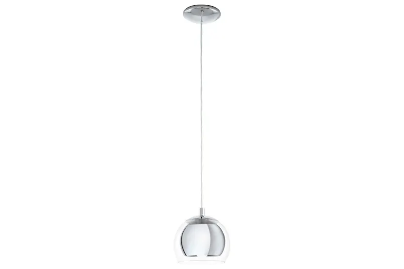 Eglo | Rocamar Glass Shade Pendant Light | Chrome Eglo | Rocamar Glass Shade Pendant Light | Chrome