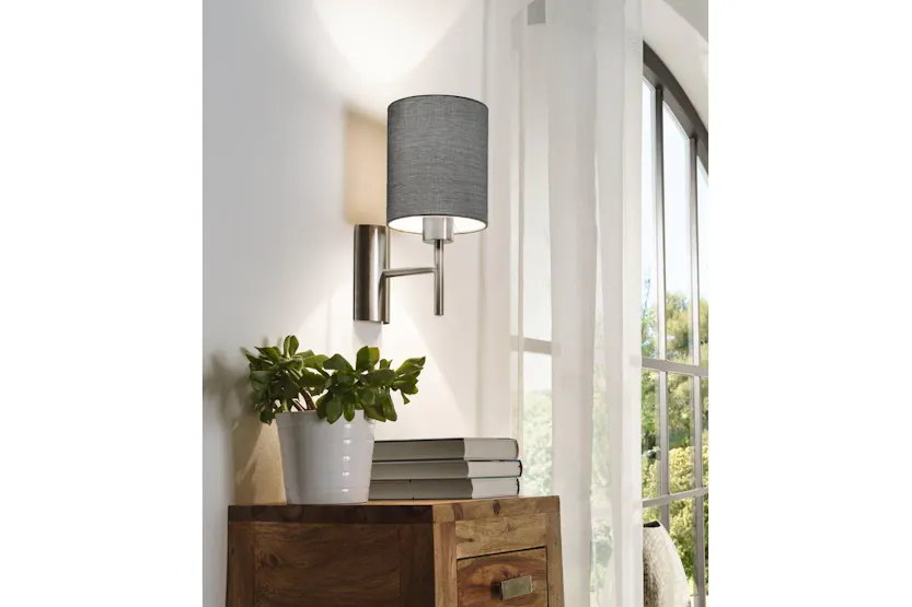 Eglo | Pasteri Wall Light | Nickel/Grey Eglo | Pasteri Wall Light | Nickel/Grey