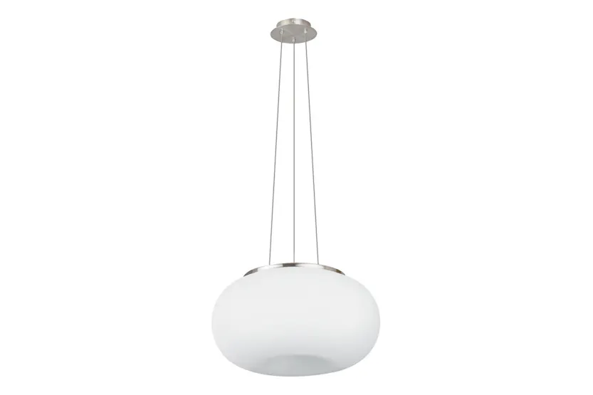 Eglo | Optica Steel and Glass Pendant Light | White Eglo | Optica Steel and Glass Pendant Light | White