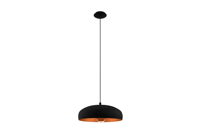 Eglo | Mogano 1 Vintage Pendant Light | Black/Copper Eglo | Mogano 1 Vintage Pendant Light | Black/Copper