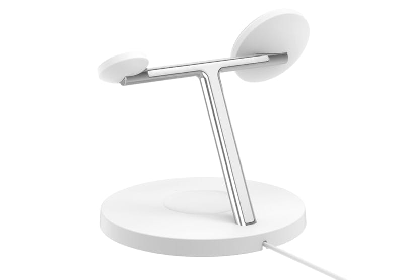 Belkin BoostCharge Pro 15W 3-in-1 Magnetic Wireless Charging Stand with Qi2 | White Belkin BoostCharge Pro 15W 3-in-1 Magnetic Wireless Charging Stand with Qi2 | White
