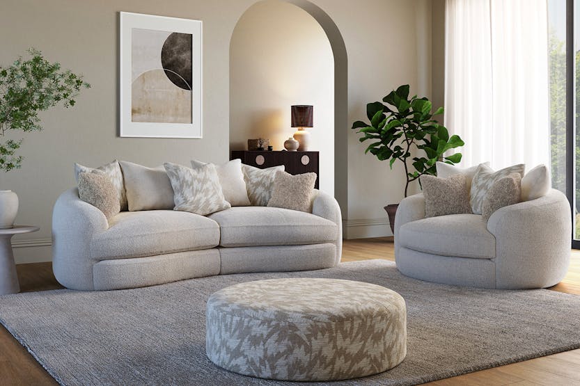Whisper Loveseat | Swivel | Pillow Back | Cream Whisper Loveseat | Swivel | Pillow Back | Cream