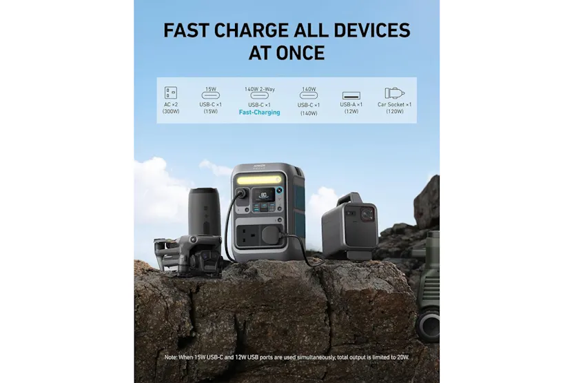 Anker Solix C300X AC Portable Power Station | 300W | A1723211 Anker Solix C300X AC Portable Power Station | 300W | A1723211