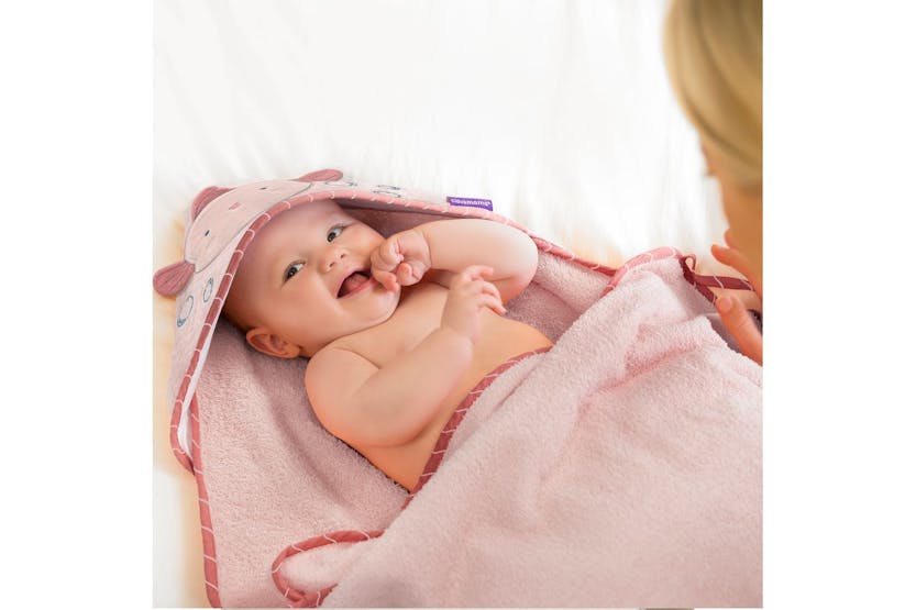 Bamboo Extra Large Apron Baby Bath Towel - Pink Vat At Zero Rate Bamboo Extra Large Apron Baby Bath Towel - Pink Vat At Zero Rate