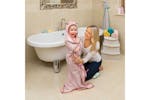 Bamboo Extra Large Apron Baby Bath Towel - Pink Vat At Zero Rate Bamboo Extra Large Apron Baby Bath Towel - Pink Vat At Zero Rate