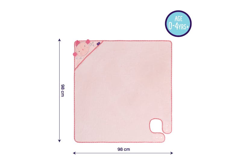 Bamboo Extra Large Apron Baby Bath Towel - Pink Vat At Zero Rate Bamboo Extra Large Apron Baby Bath Towel - Pink Vat At Zero Rate