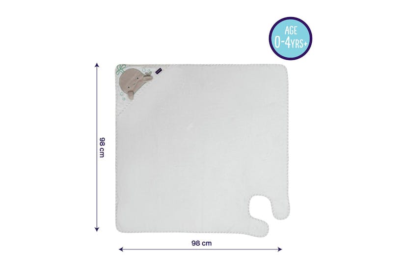 Bamboo Extra Large Apron Baby Bath Towel - White Grey -vat At Zero Rate Bamboo Extra Large Apron Baby Bath Towel - White Grey -vat At Zero Rate