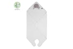 Bamboo Extra Large Apron Baby Bath Towel - White Grey -vat At Zero Rate Bamboo Extra Large Apron Baby Bath Towel - White Grey -vat At Zero Rate