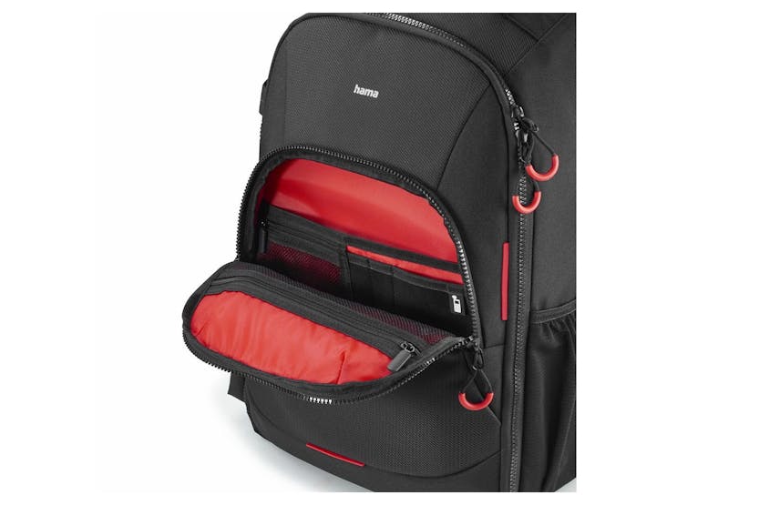 Hama Ohio 190 Camera Backpack | Black/Red Hama Ohio 190 Camera Backpack | Black/Red