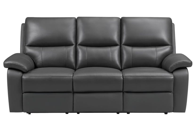 Cannes 3 Seater Sofa | Power Recliner | Leather | Charcoal Cannes 3 Seater Sofa | Power Recliner | Leather | Charcoal