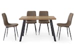 Becks Dining Set | Table & 4 Chairs | Medium Oak Becks Dining Set | Table & 4 Chairs | Medium Oak