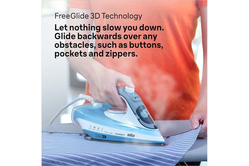 Braun TexStyle 5 2600W Steam Iron | SI5008BL | Blue Braun TexStyle 5 2600W Steam Iron | SI5008BL | Blue