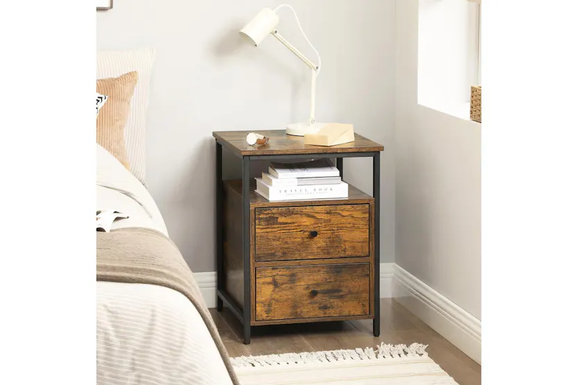 Vasagle End Table | Side Table | Particleboard And Steel | 45 X 45 X 60 Cm Vasagle End Table | Side Table | Particleboard And Steel | 45 X 45 X 60 Cm