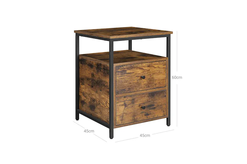 Vasagle End Table | Side Table | Particleboard And Steel | 45 X 45 X 60 Cm Vasagle End Table | Side Table | Particleboard And Steel | 45 X 45 X 60 Cm