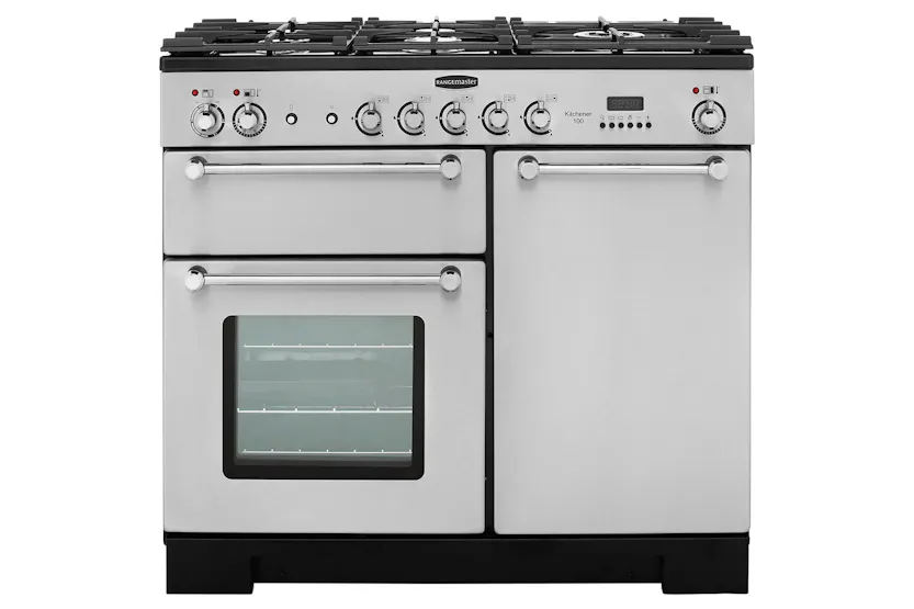 Rangemaster Kitchener 100cm Dual Fuel Range Cooker | KCH100DFFSS/C | Stainless Steel Rangemaster Kitchener 100cm Dual Fuel Range Cooker | KCH100DFFSS/C | Stainless Steel