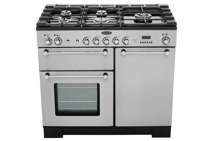 Rangemaster Kitchener 100cm Dual Fuel Range Cooker | KCH100DFFSS/C | Stainless Steel Rangemaster Kitchener 100cm Dual Fuel Range Cooker | KCH100DFFSS/C | Stainless Steel