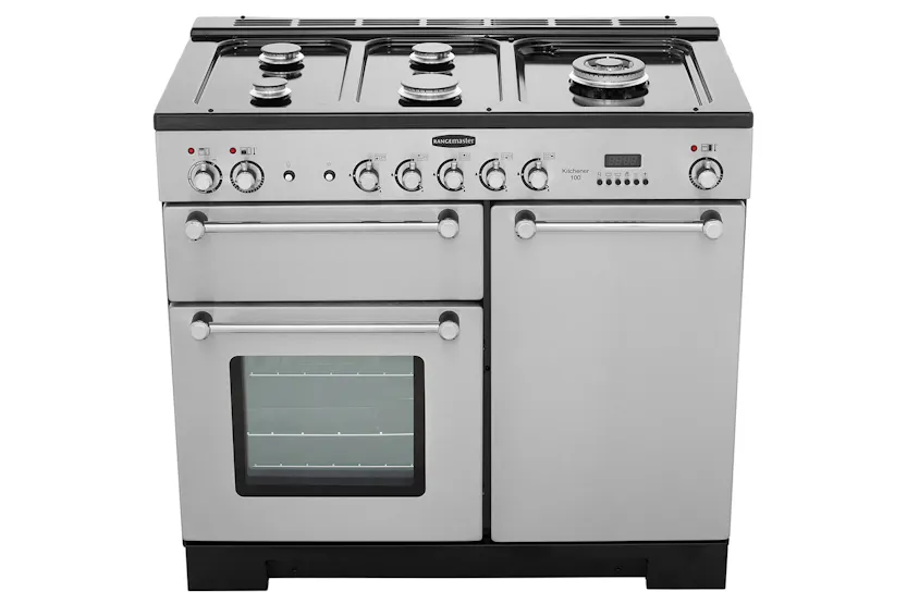 Rangemaster Kitchener 100cm Dual Fuel Range Cooker | KCH100DFFSS/C | Stainless Steel Rangemaster Kitchener 100cm Dual Fuel Range Cooker | KCH100DFFSS/C | Stainless Steel