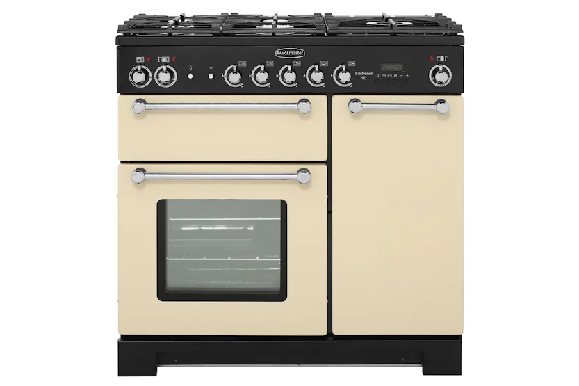 Rangemaster Kitchener 90cm Dual Fuel Range Cooker | KCH90DFFCR/C | Cream Rangemaster Kitchener 90cm Dual Fuel Range Cooker | KCH90DFFCR/C | Cream
