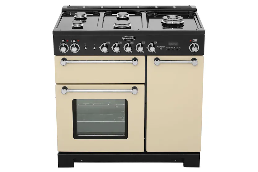 Rangemaster Kitchener 90cm Dual Fuel Range Cooker | KCH90DFFCR/C | Cream Rangemaster Kitchener 90cm Dual Fuel Range Cooker | KCH90DFFCR/C | Cream