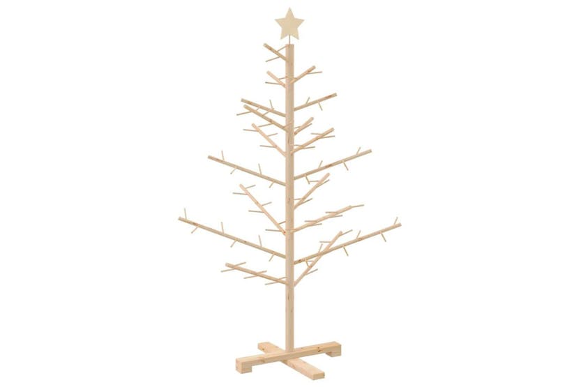 Vidaxl Wooden Christmas Tree With Stand Natural 125 Cm Solid Pine Wood Vidaxl Wooden Christmas Tree With Stand Natural 125 Cm Solid Pine Wood