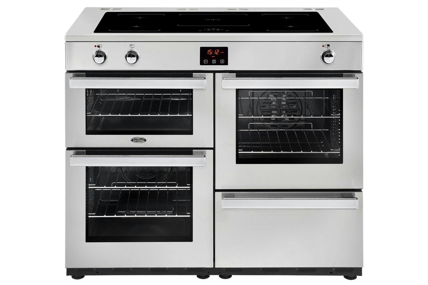 Belling Cookcenter 100cm Induction Range Cooker | 100EIPROFSTA | Stainless Steel