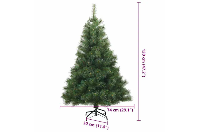 Vidaxl Artificial Hinged Christmas Tree Green 120 Cm Pvc Steel Vidaxl Artificial Hinged Christmas Tree Green 120 Cm Pvc Steel