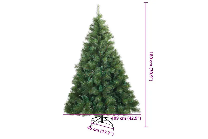 Vidaxl Artificial Hinged Christmas Tree Green 180 Cm Pvc Steel Vidaxl Artificial Hinged Christmas Tree Green 180 Cm Pvc Steel