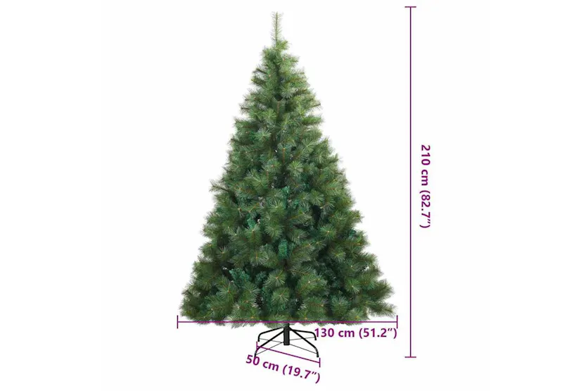 Vidaxl Artificial Hinged Christmas Tree Green 210 Cm Pvc Steel Vidaxl Artificial Hinged Christmas Tree Green 210 Cm Pvc Steel