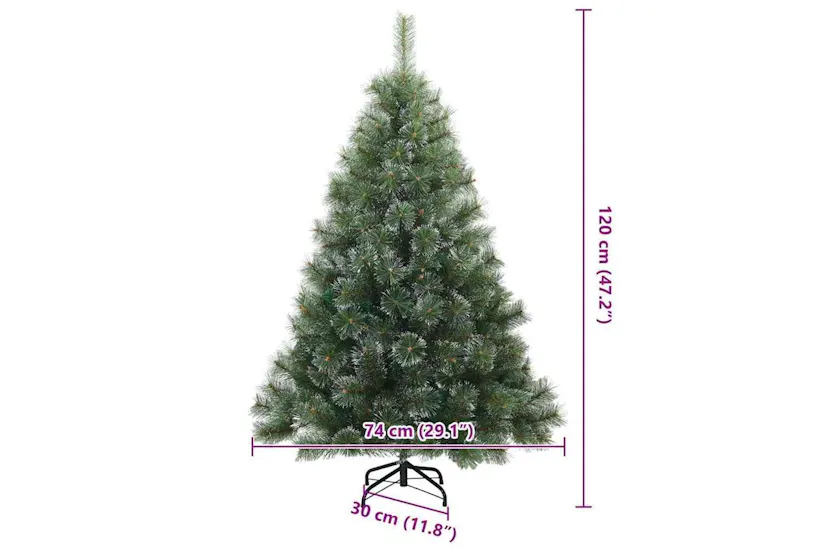 Vidaxl Artificial Hinged Christmas Tree Snow Flocked White 120 Cm Vidaxl Artificial Hinged Christmas Tree Snow Flocked White 120 Cm