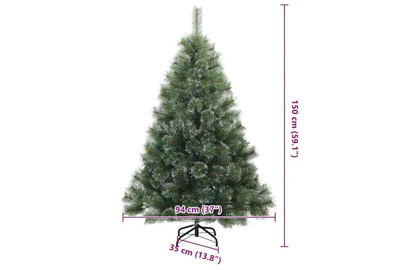 Vidaxl Artificial Hinged Christmas Tree Snow Flocked White 150 Cm Vidaxl Artificial Hinged Christmas Tree Snow Flocked White 150 Cm