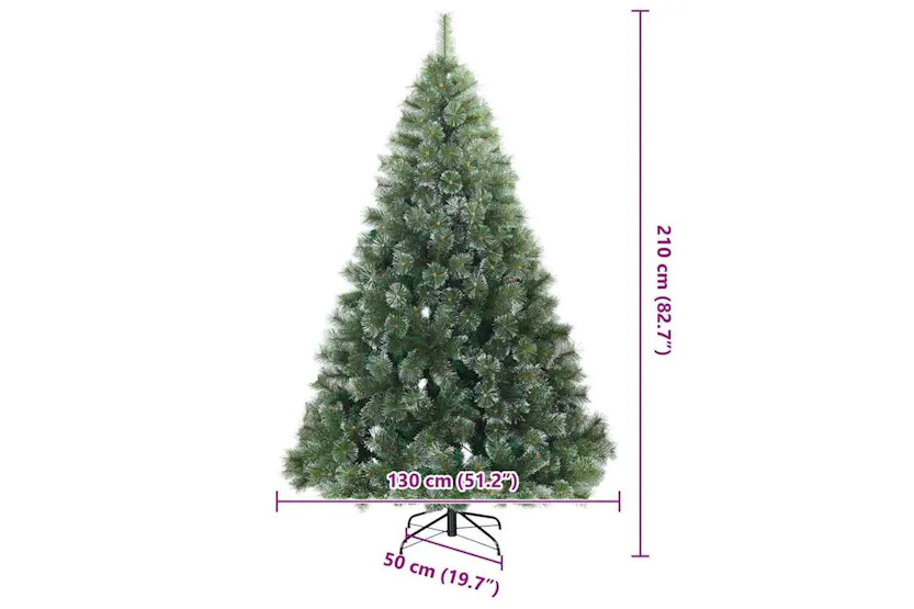 Vidaxl Artificial Hinged Christmas Tree Snow Flocked White 210 Cm Vidaxl Artificial Hinged Christmas Tree Snow Flocked White 210 Cm