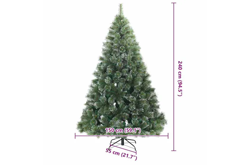 Vidaxl Artificial Hinged Christmas Tree Snow Flocked White 240 Cm Vidaxl Artificial Hinged Christmas Tree Snow Flocked White 240 Cm