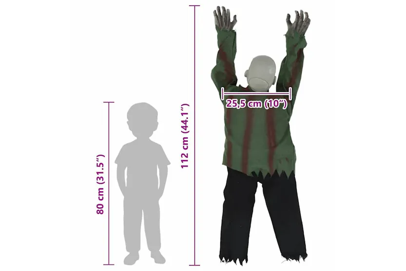 Vidaxl Halloween Crawling Zombie Green 112 X 255 X 215 Cm Polyester Vidaxl Halloween Crawling Zombie Green 112 X 255 X 215 Cm Polyester