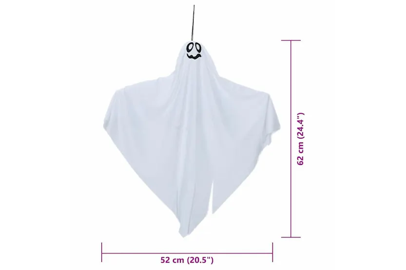 Vidaxl Halloween Hanging Ghost With 3 Leds 3 Pcs White Polyester Vidaxl Halloween Hanging Ghost With 3 Leds 3 Pcs White Polyester