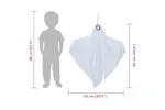 Vidaxl Halloween Hanging Ghost With 3 Leds 3 Pcs White Polyester Vidaxl Halloween Hanging Ghost With 3 Leds 3 Pcs White Polyester