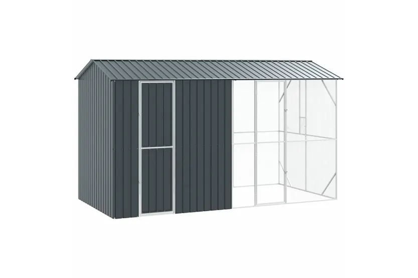 Bird Cage Anthracite 430 X 208 X 247 Cm Galvanised Steel Bird Cage Anthracite 430 X 208 X 247 Cm Galvanised Steel