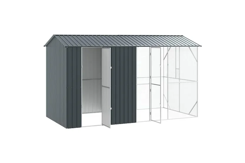 Bird Cage Anthracite 430 X 208 X 247 Cm Galvanised Steel Bird Cage Anthracite 430 X 208 X 247 Cm Galvanised Steel