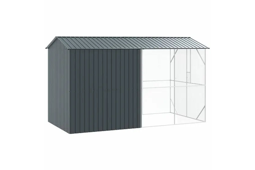 Bird Cage Anthracite 430 X 208 X 247 Cm Galvanised Steel Bird Cage Anthracite 430 X 208 X 247 Cm Galvanised Steel