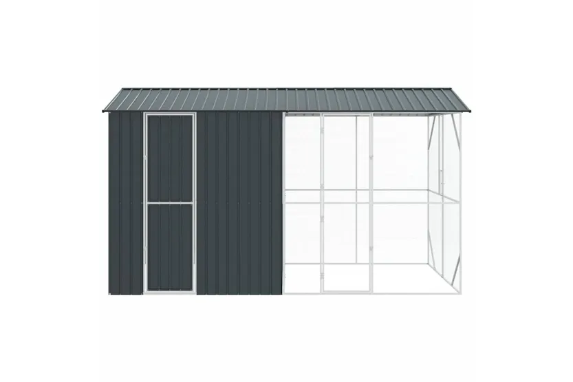 Bird Cage Anthracite 430 X 208 X 247 Cm Galvanised Steel Bird Cage Anthracite 430 X 208 X 247 Cm Galvanised Steel