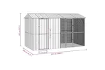 Bird Cage Anthracite 430 X 208 X 247 Cm Galvanised Steel Bird Cage Anthracite 430 X 208 X 247 Cm Galvanised Steel