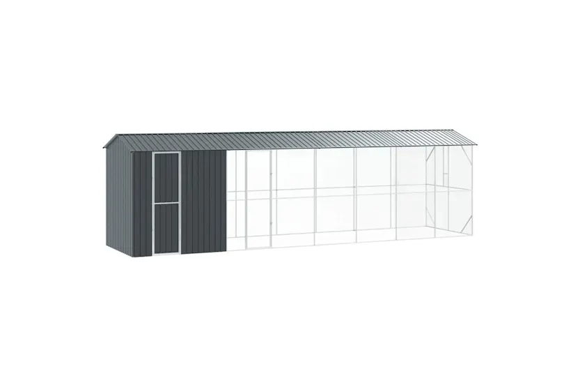 Bird Cage Anthracite 860 X 208 X 247 Cm Galvanised Steel Bird Cage Anthracite 860 X 208 X 247 Cm Galvanised Steel
