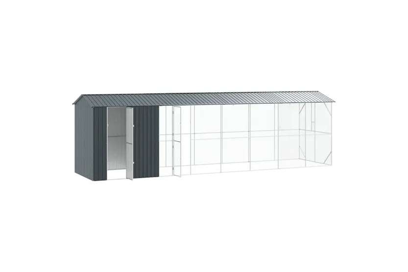 Bird Cage Anthracite 860 X 208 X 247 Cm Galvanised Steel Bird Cage Anthracite 860 X 208 X 247 Cm Galvanised Steel