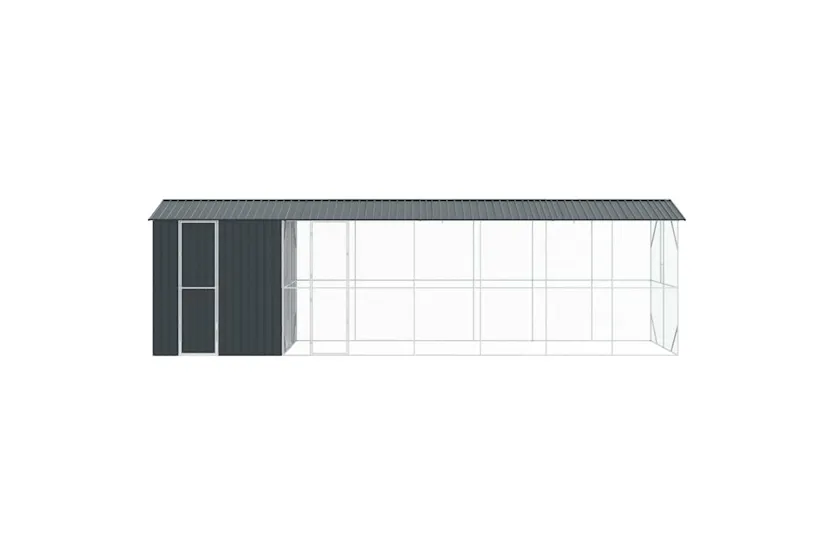 Bird Cage Anthracite 860 X 208 X 247 Cm Galvanised Steel Bird Cage Anthracite 860 X 208 X 247 Cm Galvanised Steel