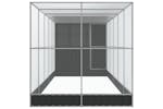 Aviary With Extension Silver 623x203x216 Cm Steel Aviary With Extension Silver 623x203x216 Cm Steel