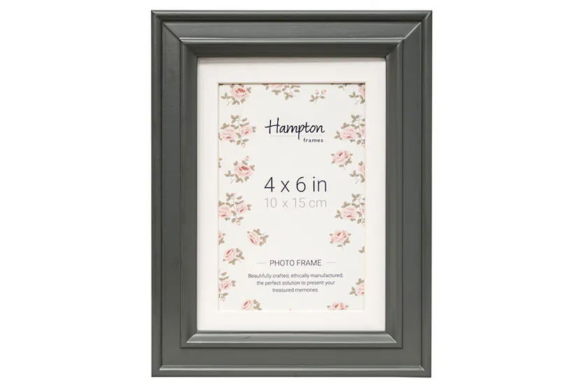 Helena 4 x 6" Photo Frame | Dark Grey Helena 4 x 6" Photo Frame | Dark Grey