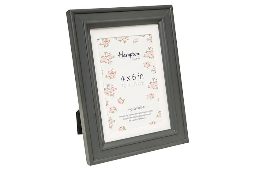 Helena 4 x 6" Photo Frame | Dark Grey Helena 4 x 6" Photo Frame | Dark Grey