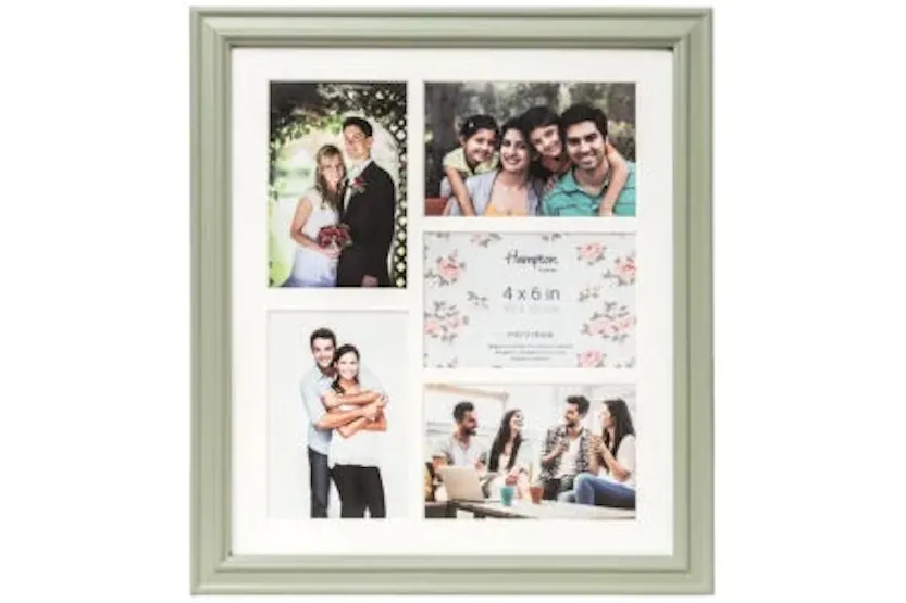 Helena 5 Aperture Photo Frame | Sage Helena 5 Aperture Photo Frame | Sage