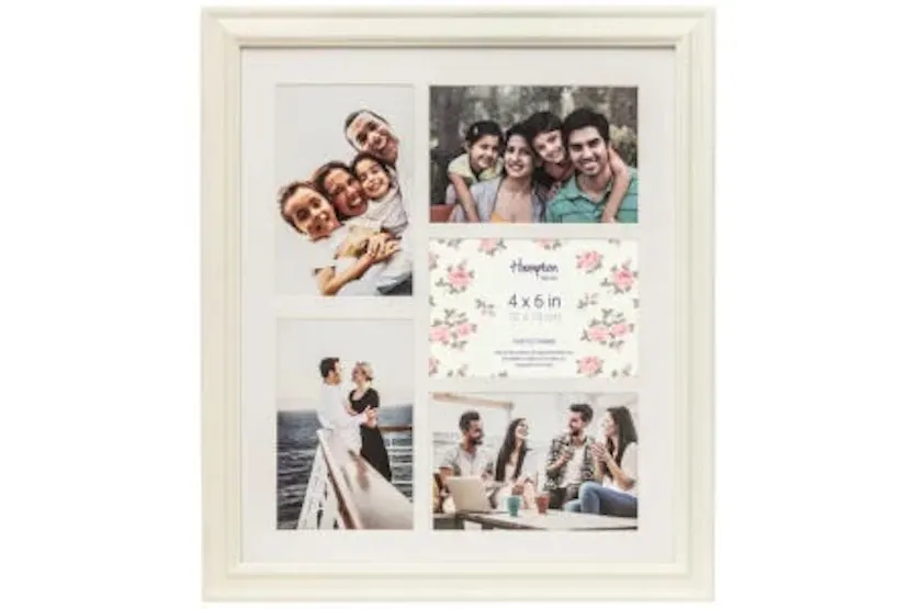 Helena 5 Aperture Photo Frame | White Helena 5 Aperture Photo Frame | White