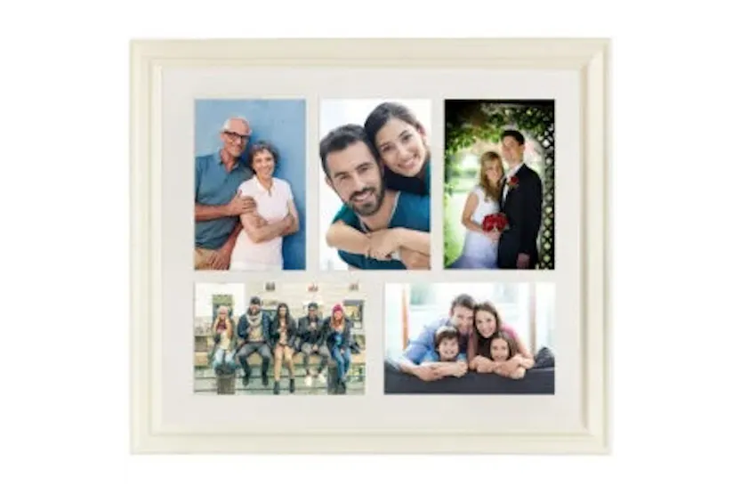 Helena 5 Aperture Photo Frame | White Helena 5 Aperture Photo Frame | White