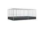 Aviary With Extension Silver 518x307x212 Cm Steel Aviary With Extension Silver 518x307x212 Cm Steel